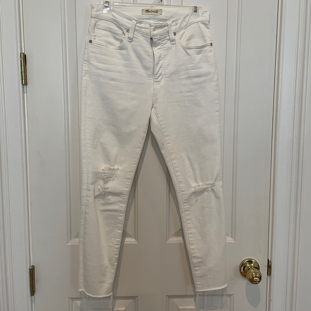 Madewell 9” Skinny Crop white jeans 27P